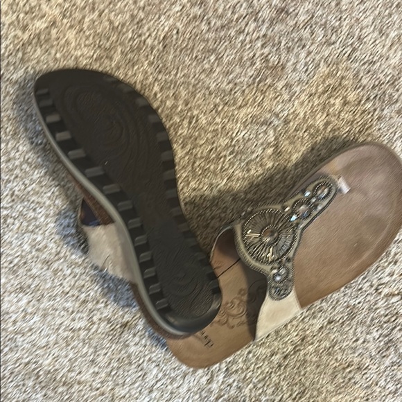 Dansko Tan Sandals with Metallic Embellishments - Picture 2 of 2